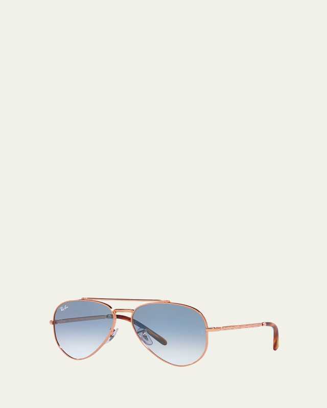 Gradient Metal Aviator Sunglasses